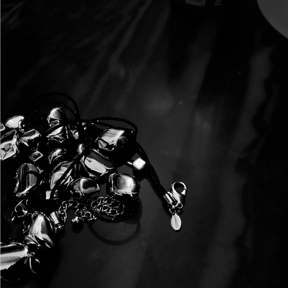 Chico’s silver/black 3 strand necklace, length 15 inches - Picture 3 of 3